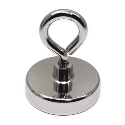 Permanent Neodymium Flat Pot Magnet With Threaded Stem